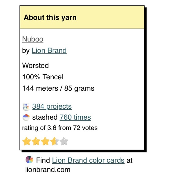 1 skein Lion Brand “Nuboo” worsted weight yarn 100% lyocell - Picture 4 of 5